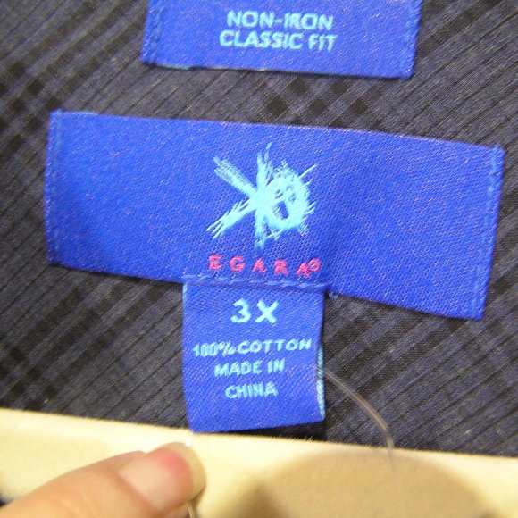 Egara Shirt Size 3XL No Iron Classic Fit Blue - Picture 3 of 8